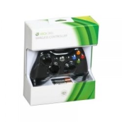 Xbox 360 tr�dl�s handkontroll, svart (Original)